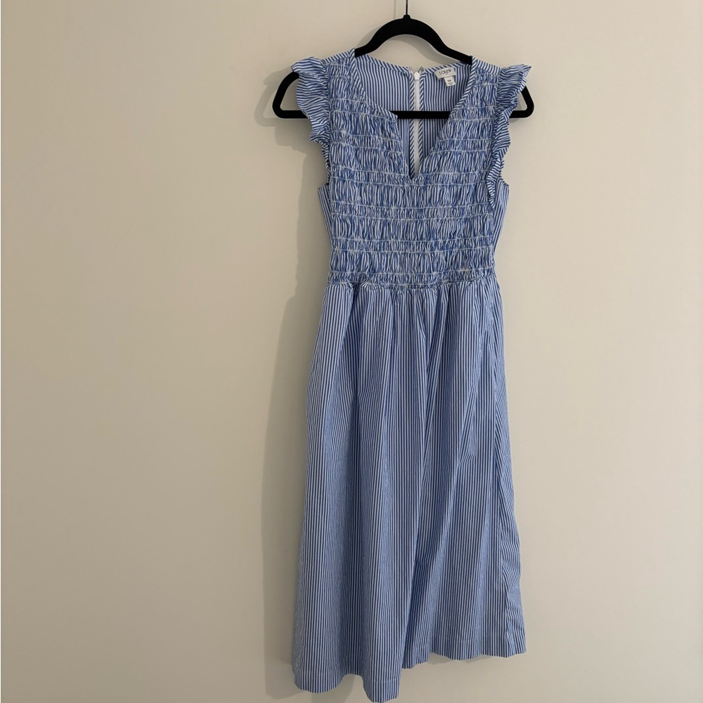 J. Crew Blue Striped Midi Dress - Picture 11 of 11
